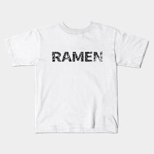 Japanese Noodle Soup (Ramen) japanese english - black Kids T-Shirt